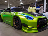 Green Nissan GT-R