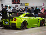 R35 Nissan GT-R with Green Wrap