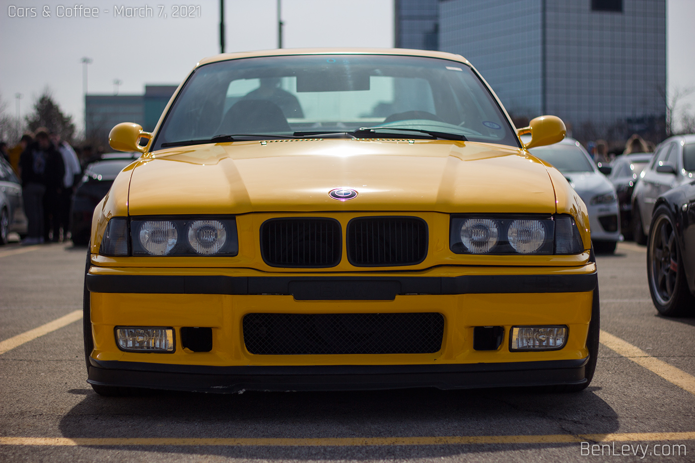 Front of Yellow E36 BMW M3