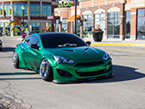 Green Widebody Genesis Coupe at Streets of Woodfield