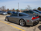 Silver Acura NSX at Streets of Woodfield