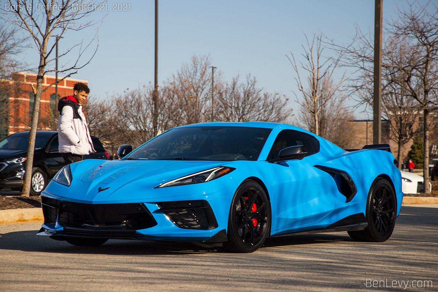 Blue C8 Corvette