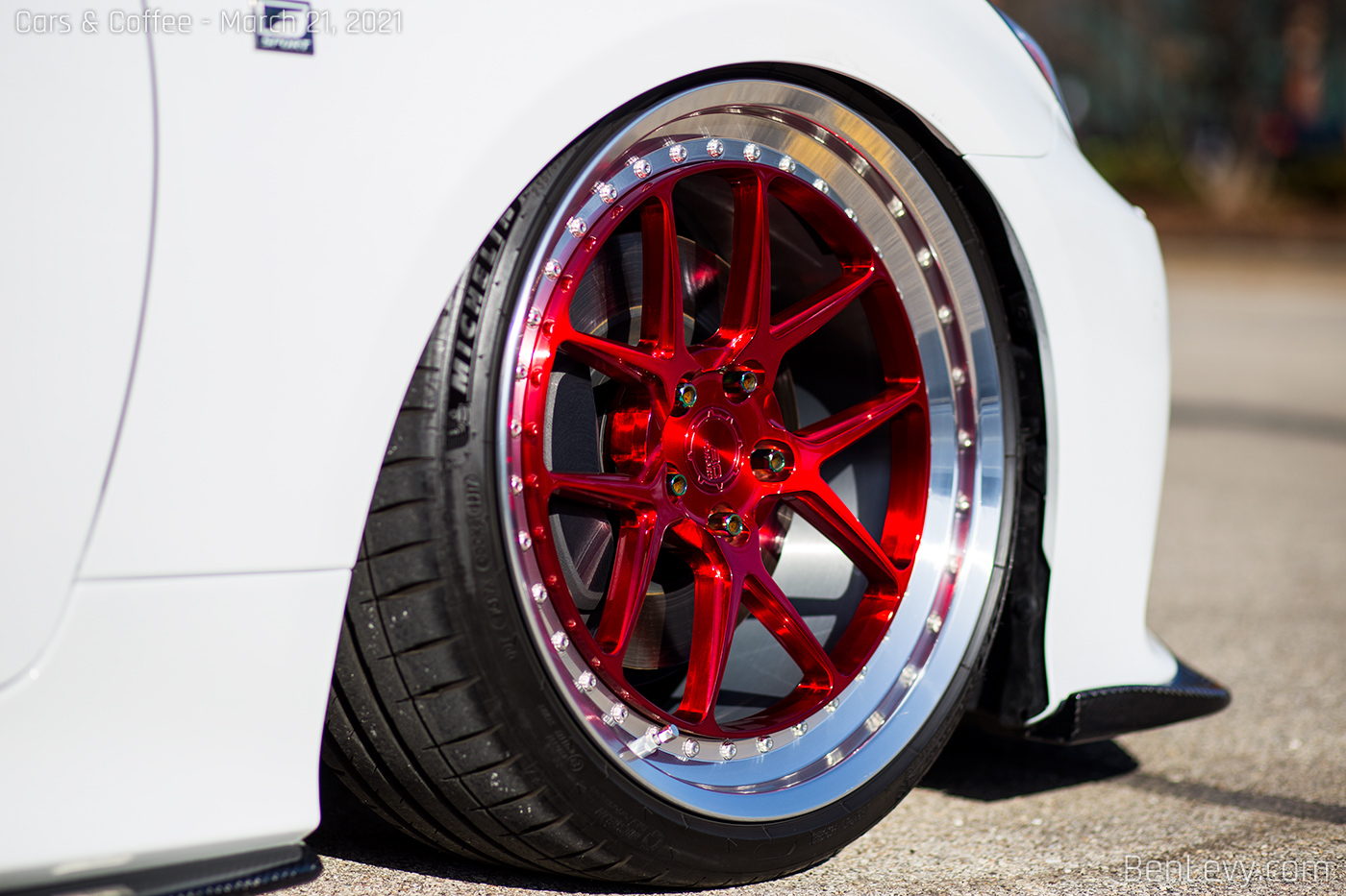 Red BC Forged LE52 Wheel