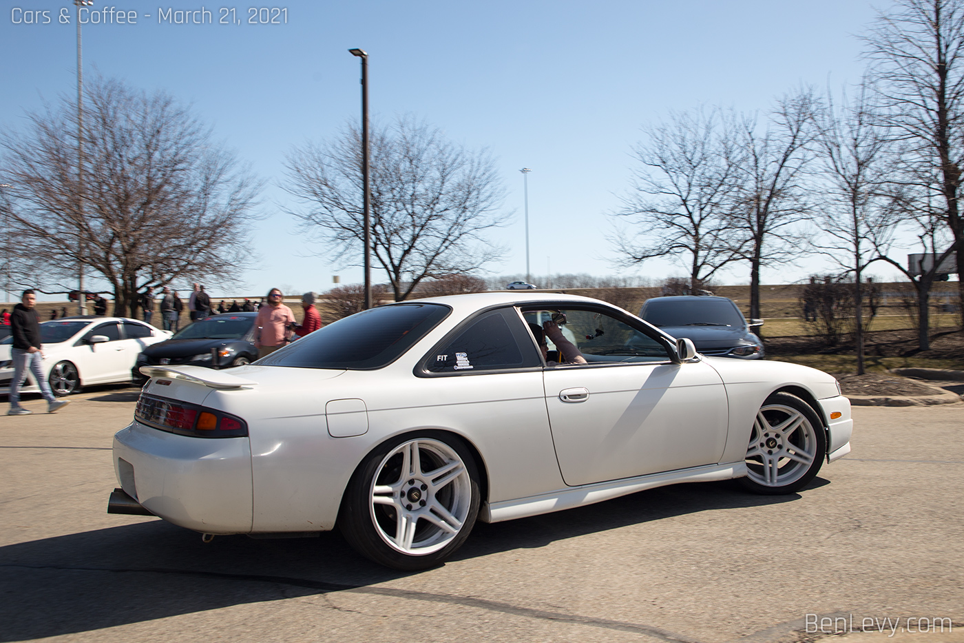 White S14 240SX on Cosmis Racing S5R Wheels - BenLevy.com