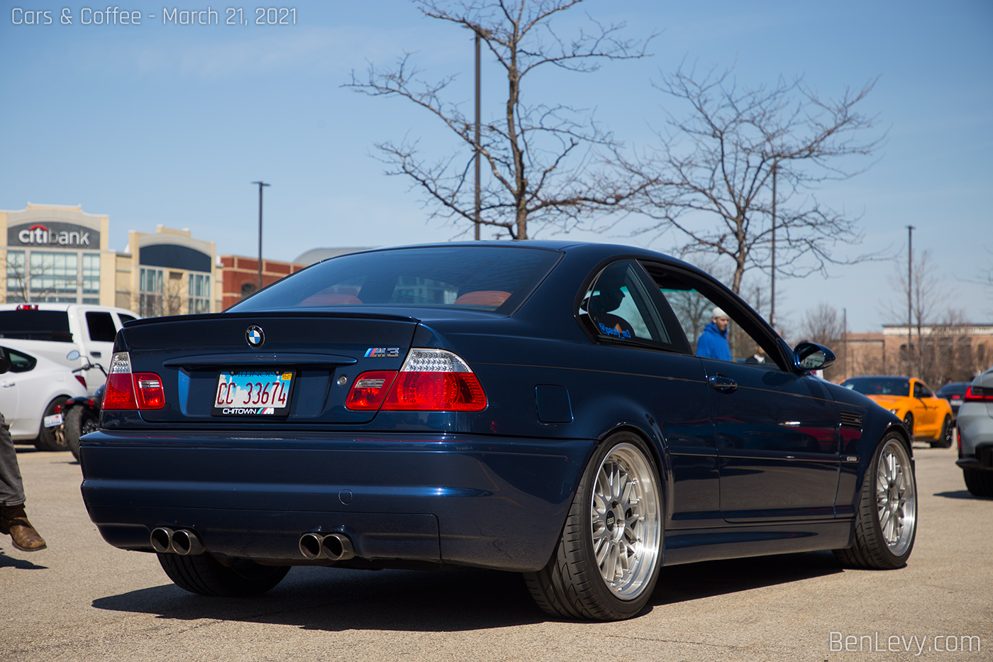 Blue BMW M3 at Cars & Coffee in Schaumburg