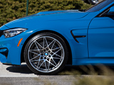 BMW 666M Wheel on Blue F80 M3