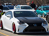 Bagged White RC350 at Car Meet in Chicago
