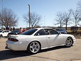 White S14 240SX on Cosmis Racing S5R Wheels