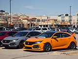 Civic Type-Rs at Cars and Coffee