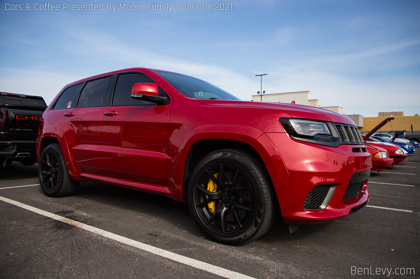 Red Jeep Grand Cherokee