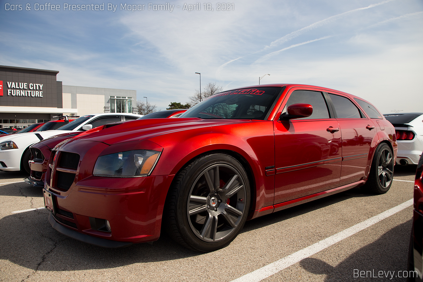 Red Dodge Magnum with Hurst Stunner Wheels