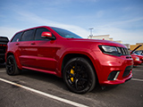 Red Jeep Grand Cherokee