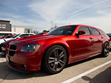 Red Dodge Magnum with Hurst Stunner Wheels