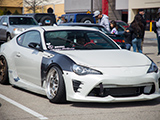 White Scion FR-S at a Cars & Coffee
