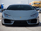 Front of Grey Lamborghini Huracan