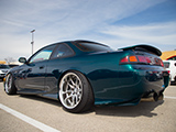 Rear Quarter of Teal Nissan 240SX
