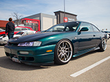 Teal Nissan 240SX at a Car Meet in Downers Grove
