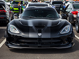 Grey Stripes on Black Dodge Viper