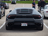 Rear of Grey Lamborghini Huracan