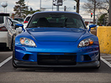 Blue Honda S2000 with Voltex Street Version front bumper