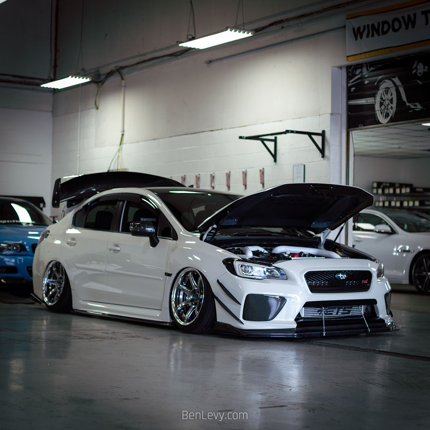 Bagged WRX STI at Chicago Auto Pros