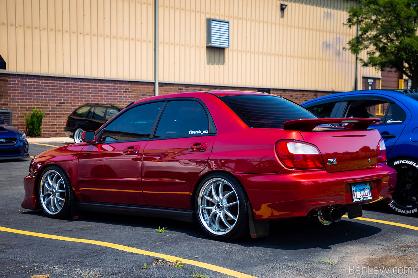 thumbnail image 2 of GrimmSpeed 121033 Red Lightweight Battery Tiedown For Subaru WRX STI 2002-2021 2 of 6