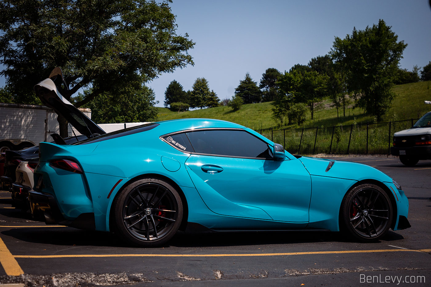 Blue Wrap on A90 Supra