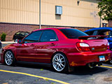 Red 2002 Subaru WRX