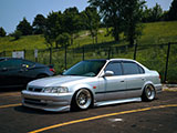 Bagged Civic with Domani Front at Chicago Auto Pros Glenview