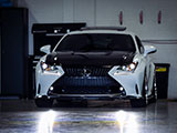 White Lexus RC350 in the Shop