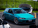 Teal EG Civic at Chicago Auto Pros Glenview