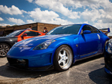 Blue Nissan 350Z at Chicago Auto Pros Lombard