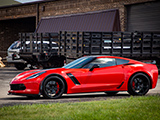 Red C7 Z06 at Chicago Auto Pros