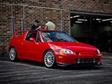 Red Honda del Sol outside of Chicago Auto Pros