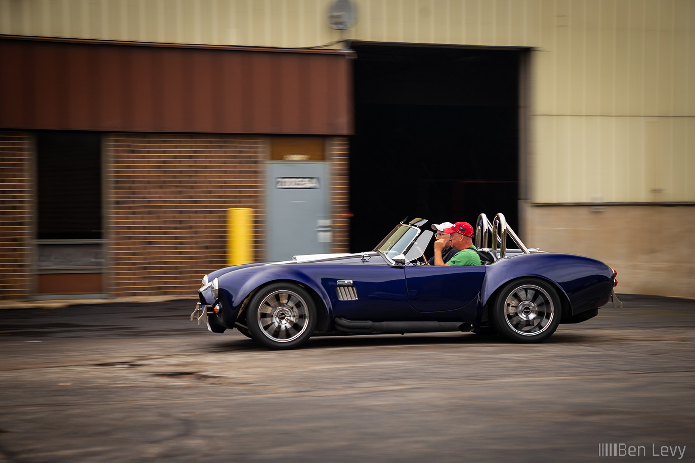 Rolling Shot of Blue AC Cobra