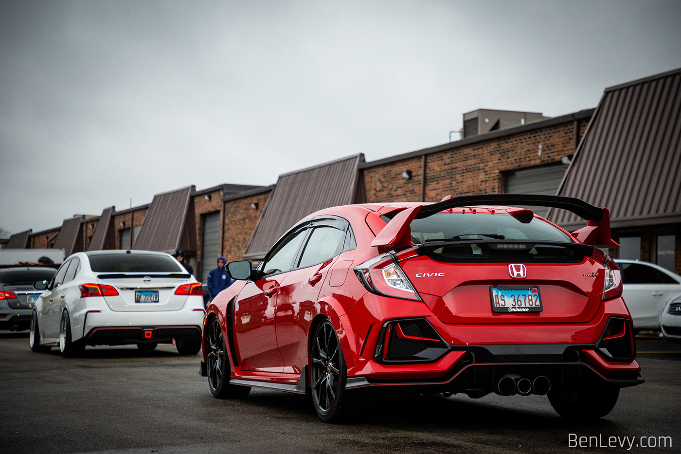 Rear of Red FK8 Honda Civic Type-R