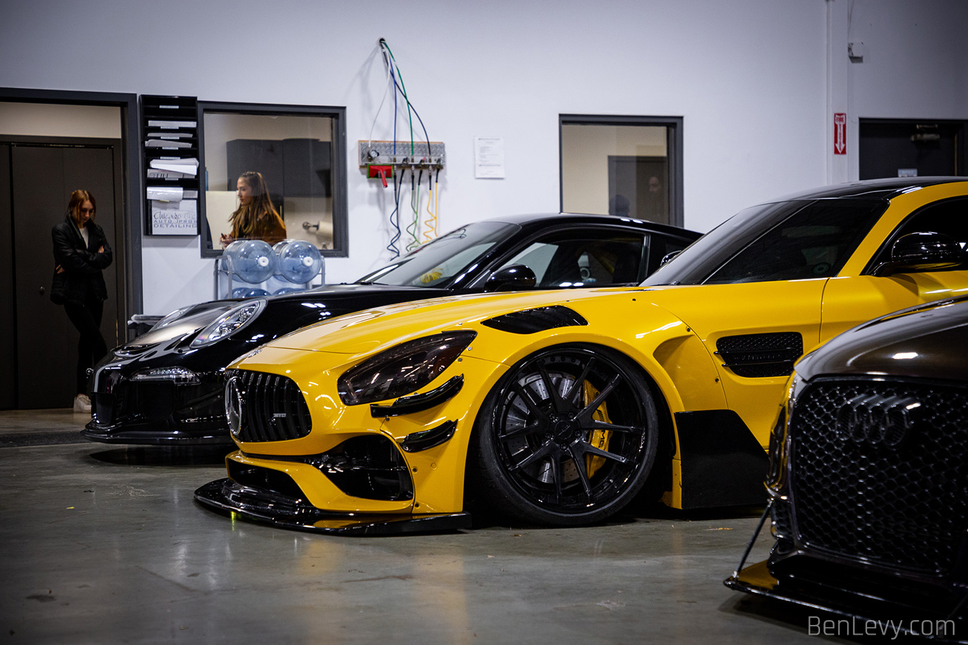 Bagged Yellow AMG GT