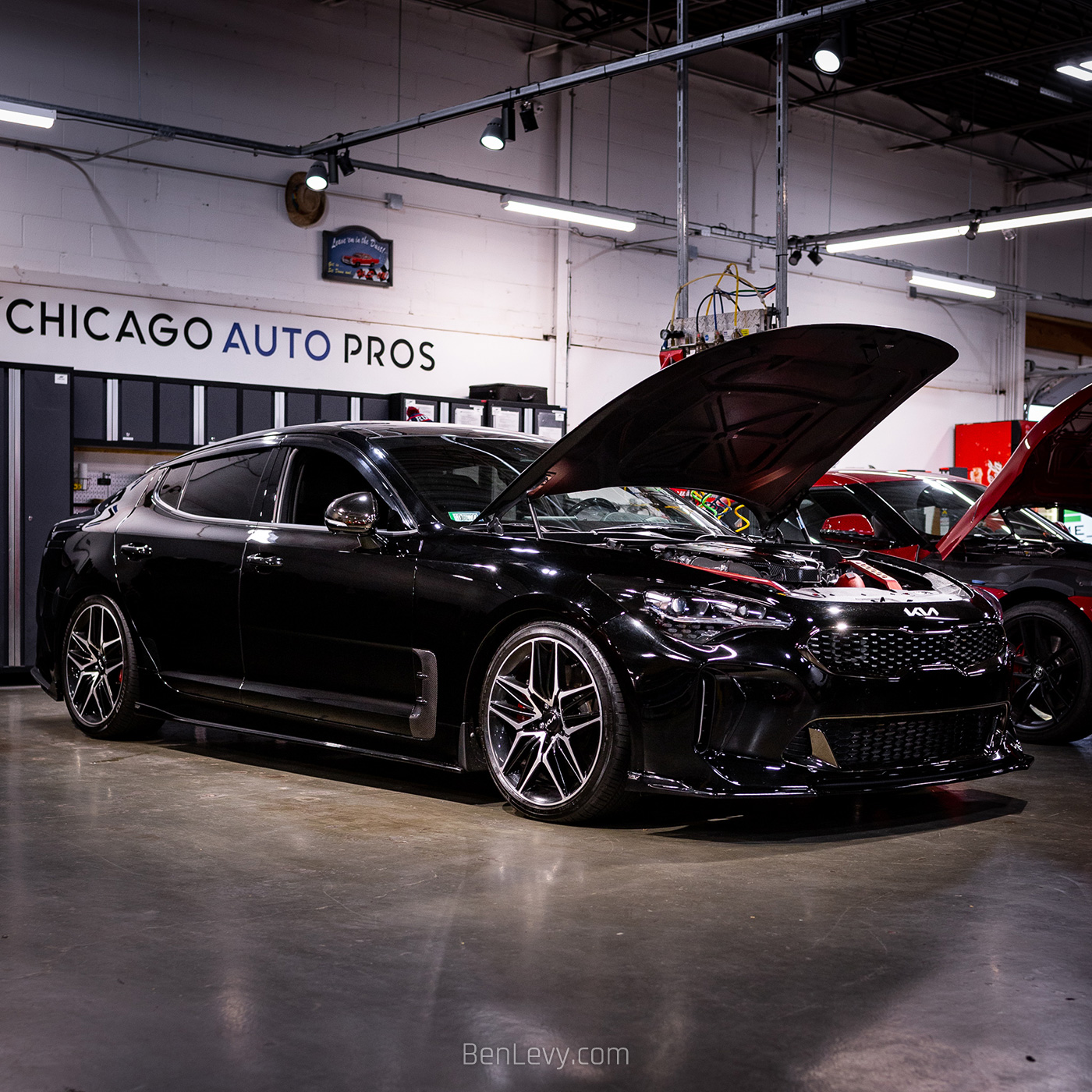 Black Kia Stinger GT at Chicago Auto Pros Lombard