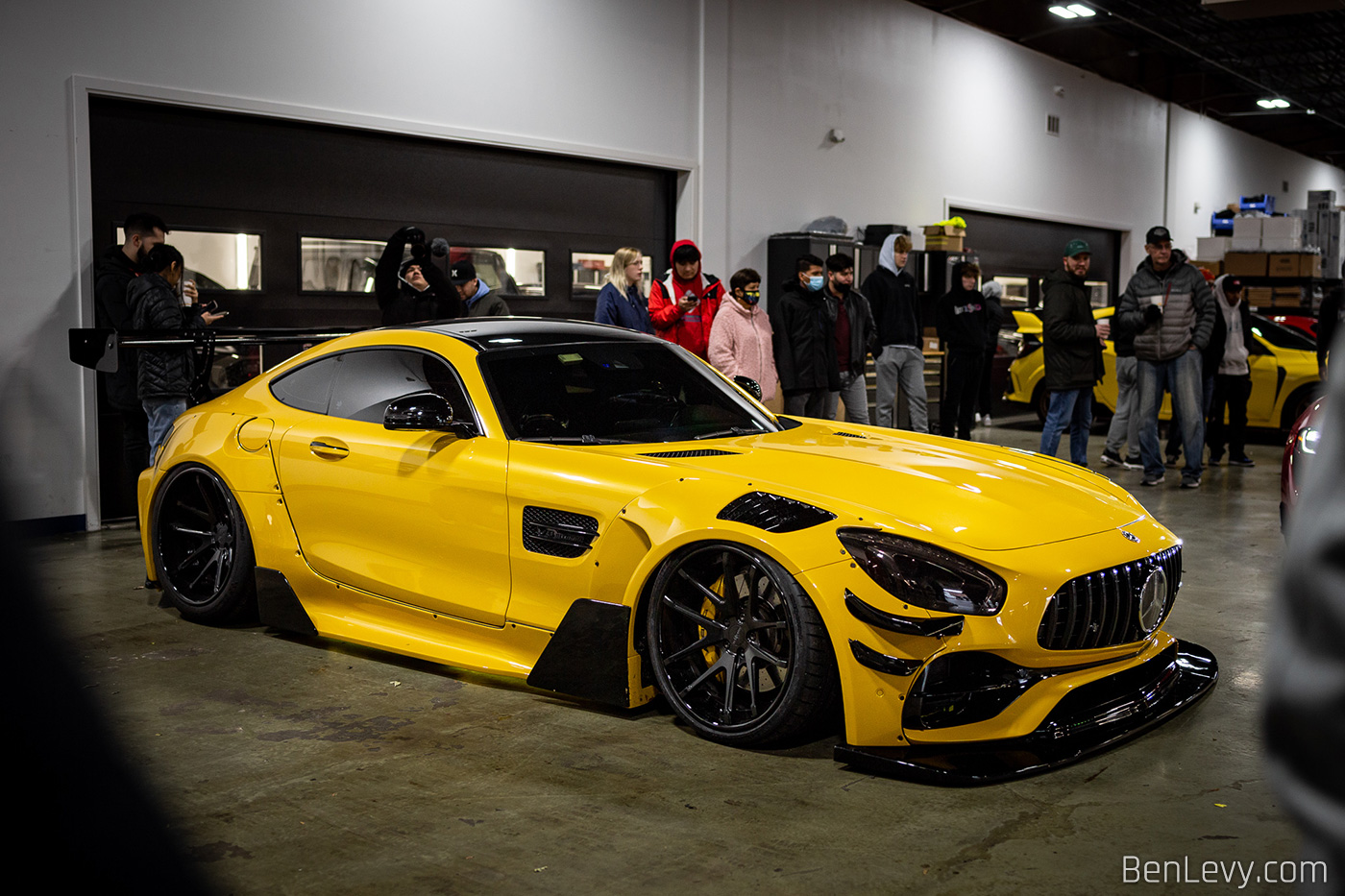 Yellow AMG GT at Chicago Auto Pros Lombard