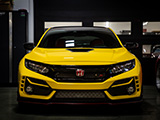 Front of Yellow FK8 Honda Civic Type-R