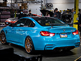 Blue BMW M4 GTS at Chicago Auto Pros