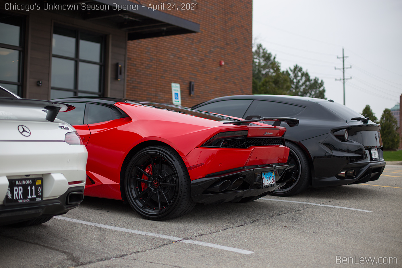 Supercars Parked at a Starbucks