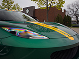 Striped Hood of Lotus Evora S Heritage Racing Edition
