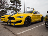 Yellow Ford Mustang Shelby GT350