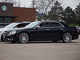 Black Chrysler 300C with Forte F71 Mistress Wheels