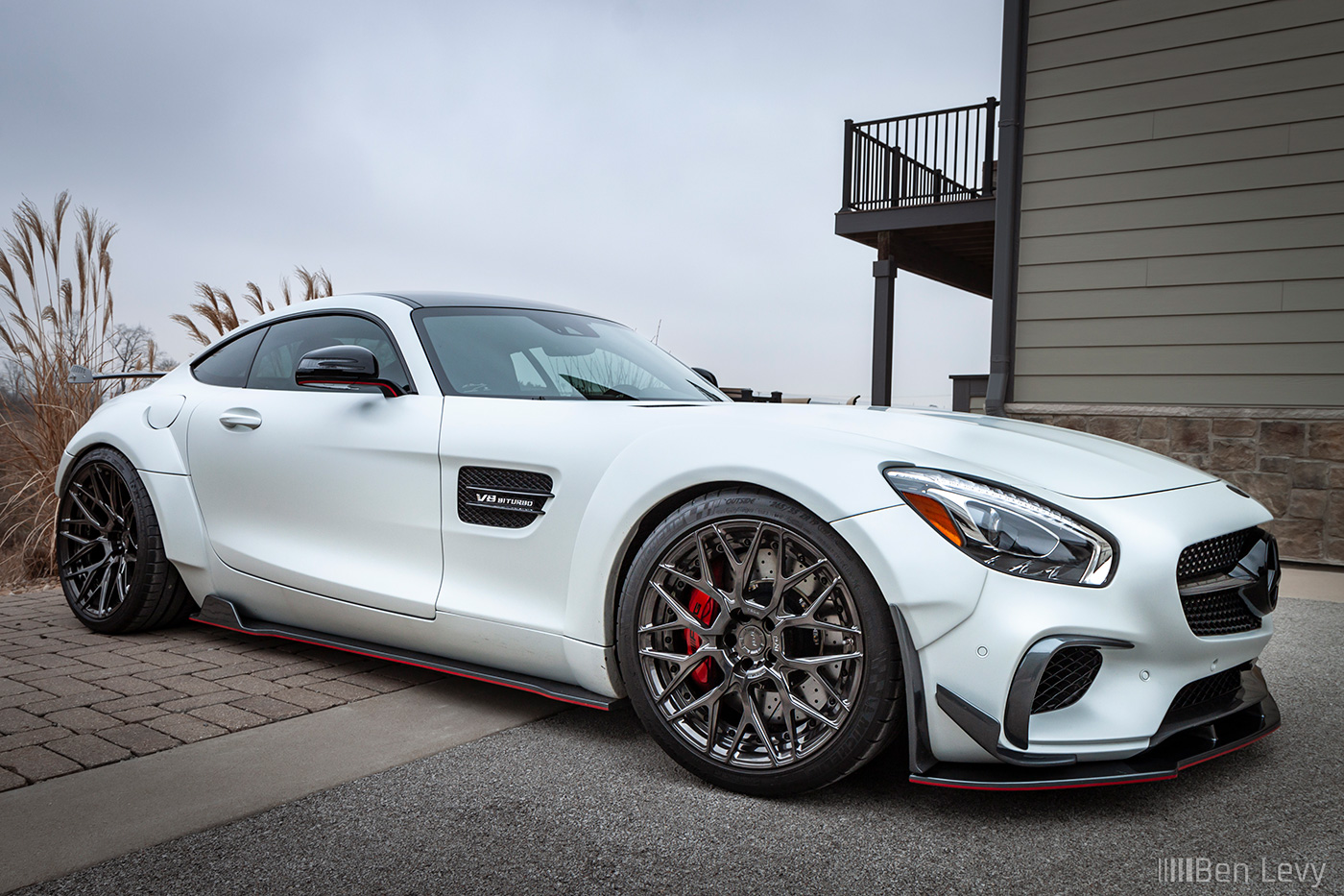 White Mercedes-AMG GTS with Prior Design Widebody Kit