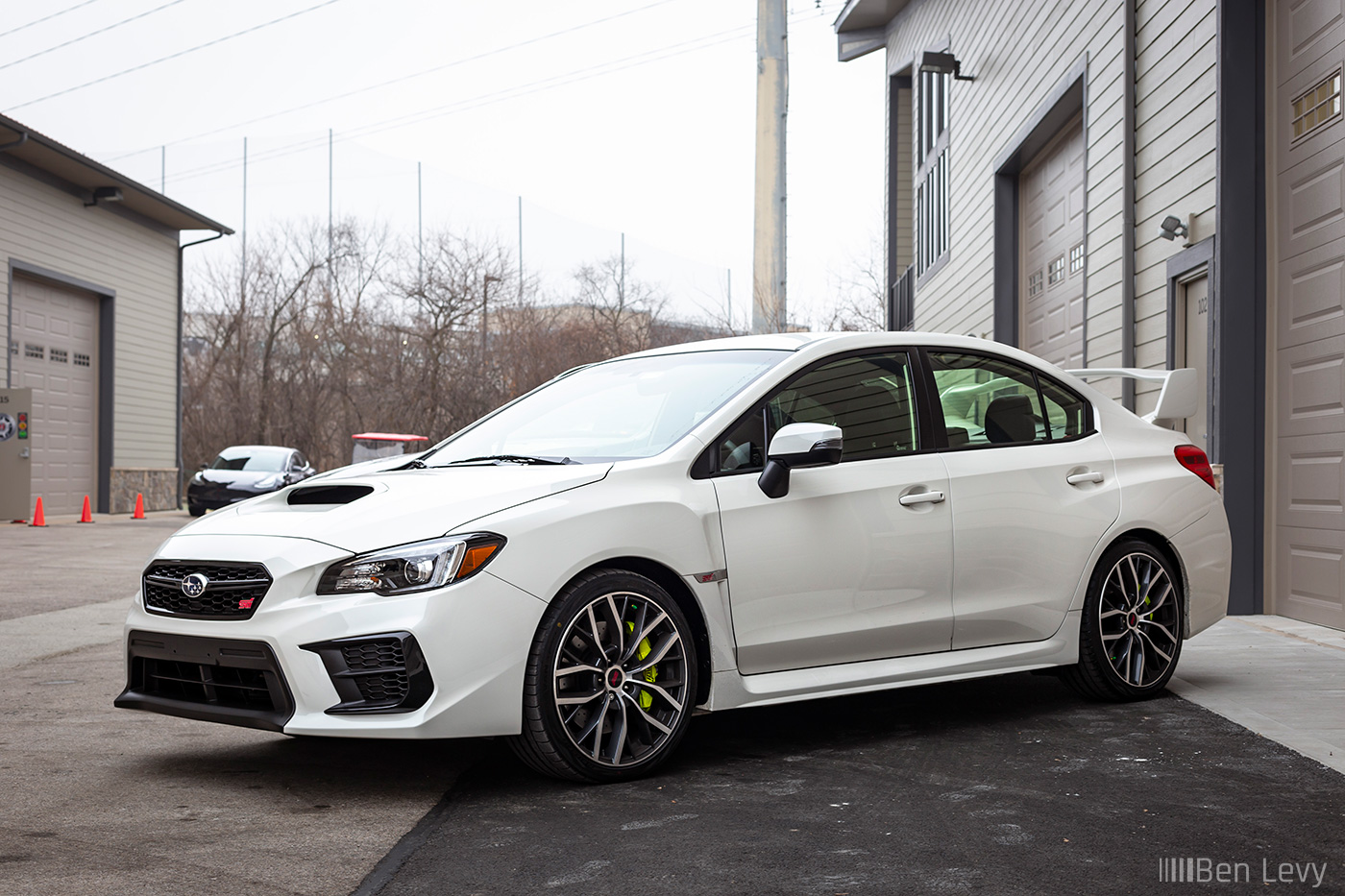 White Subaru WRX STI