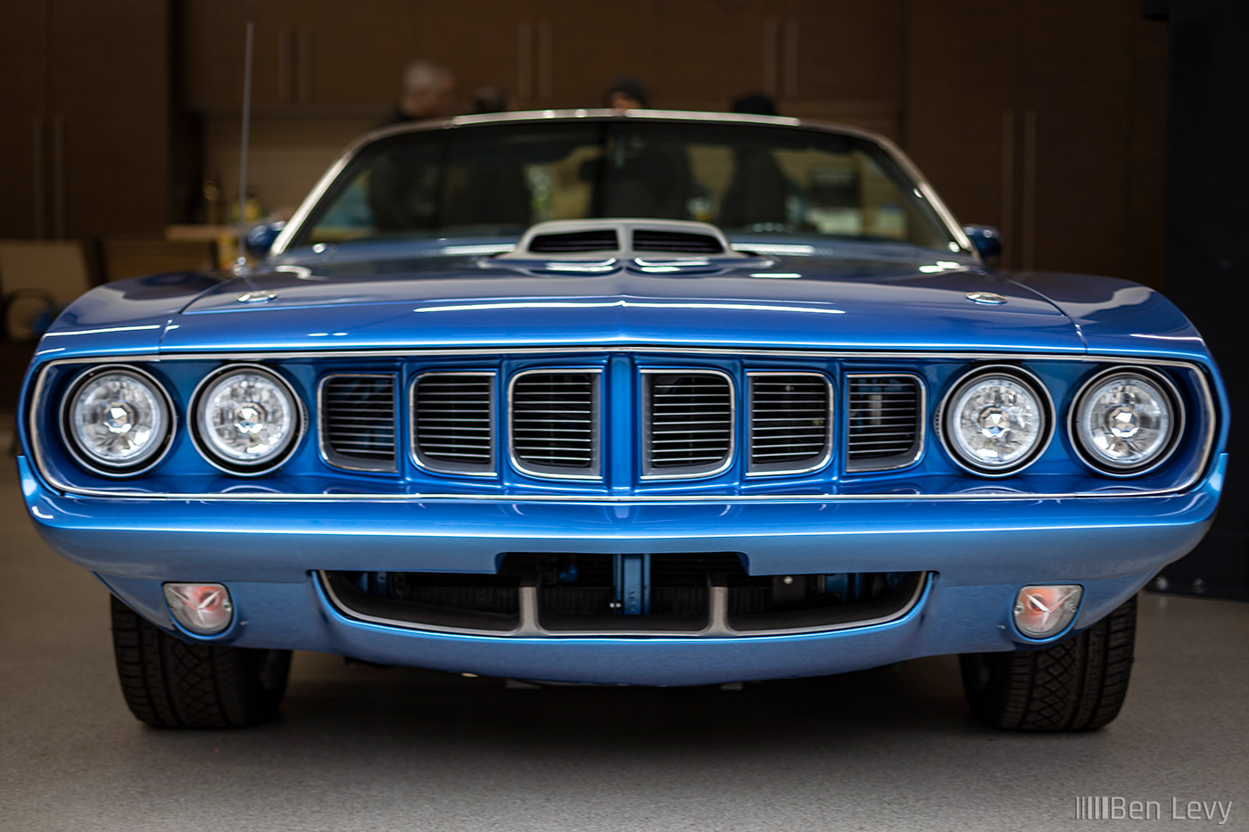 Blue Plymouth Barracuda Convertible