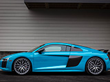 Blue Audi R8 V10 Plus