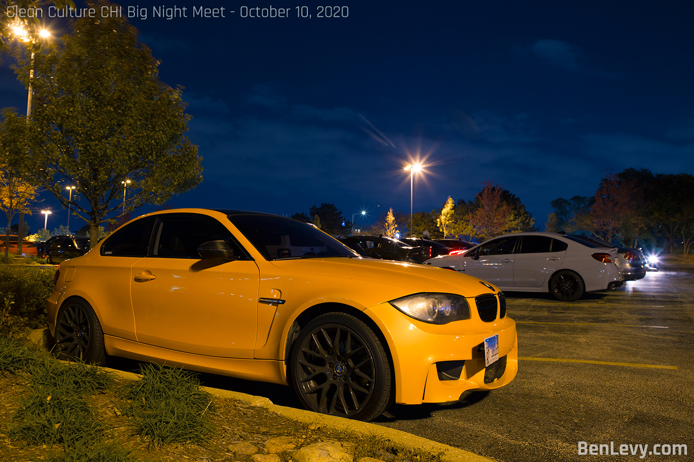 Yellow BMW 1 M Coupe
